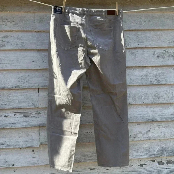 Lands' End Gray Straight Leg Corduroy Pants NWT - Picture 2 of 5